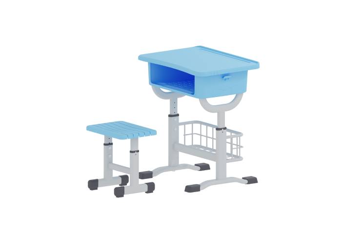 塑钢套管桌凳带篮